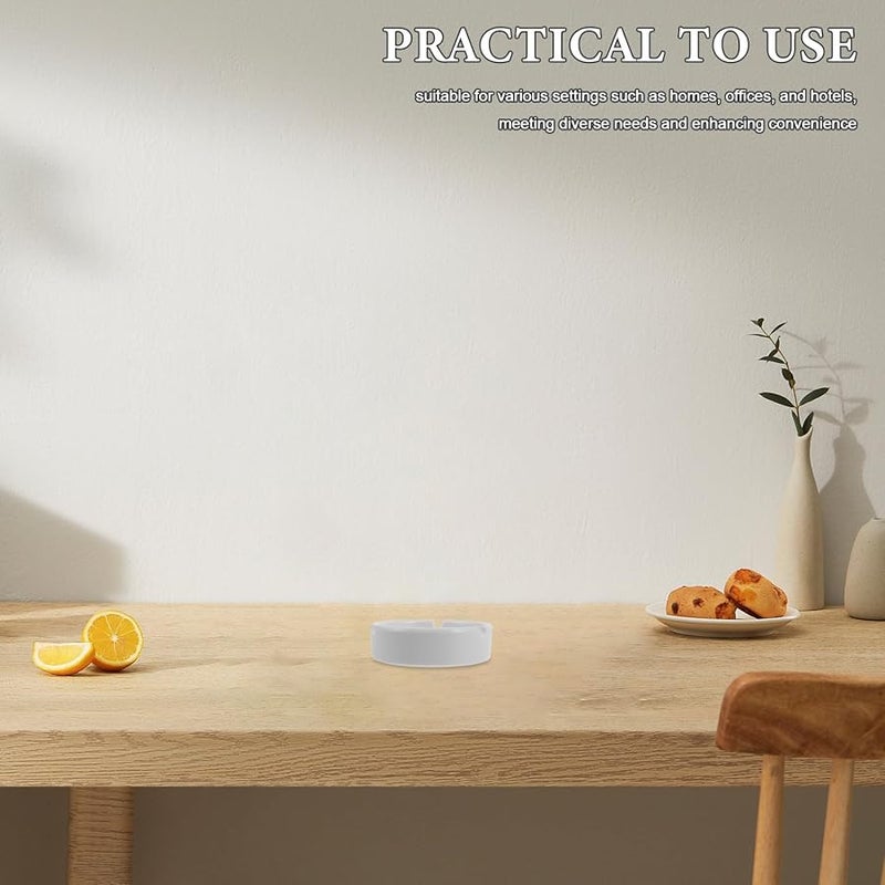 طقم منفّاتين أبيض من الميلامين، دائري عميق غير قابل للكسر للمنزل والمكتب والبار - Image 5